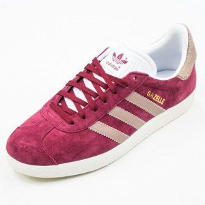 Adidas Burgundy/Vapor Grey Suede Gazelle Sneakers Size 5.5